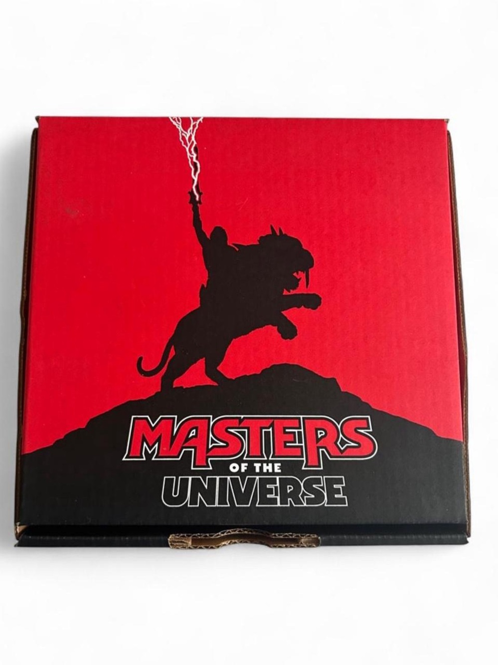 Masters of the Universe MOTU 10.5" Promo Pizza Box He-Man Battle Cat Red